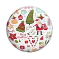 thumbnail image 2 of Balery Snowflakes Santa Claustire Cover Waterproof Dust-Proof, Universal Spare Wheel Tire Cover For Trailer, Rv, Suv Truck And Vehicle Camper Accessories-14 Inch, 2 of 9