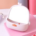 thumbnail image 5 of Table Makeup Mirror Cute Desk Mirror Vanity Mirror with Storage Girls DeskTop Space-Saving Beauty Mirror with Hook Makeup Mirror for Creativing Home Decor Health and Beauty, 5 of 5