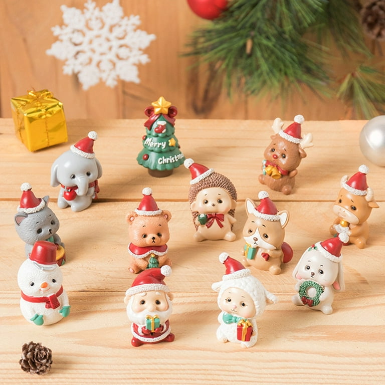 30pcs Mini Christmas Ornaments for Mini Tree Decorations Small Christmas  Ornaments Resin Miniatures for Craft Christmas Decor