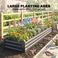 thumbnail image 4 of Outsunny Bac de Jardin Surélevé 8x2x1 Pi Grand Bac de Plantation Galvanisé Surélevé, 4 of 10