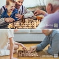 thumbnail image 6 of Wooden Chess Set - Handcrafted Chess Pieces - 15 Inch Chess Board - Foldable, Travel Friendly - Felt Bottom - 3 Inch King - Bonus Wooden Checkers Pieces, 6 of 9