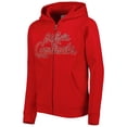thumbnail image 2 of Youth Red St. Louis Cardinals Wordmark Full-Zip Fleece Hoodie, 2 of 3