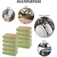 thumbnail image 3 of Best Natural Plant-Based Scrub Sponge by Scrub-it, Non-Scratch, Biodegradable scrubbing sponges with a Tough Anti-Bacterial scouring pad for Kitchen and Bathroom– 10 Pack, 3 of 5