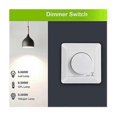 thumbnail image 5 of Flush-Mounted LED Dimmer Switch for Dimmable Bulbs & Halogens, 5-300W Phase Adjustable, 5 of 5
