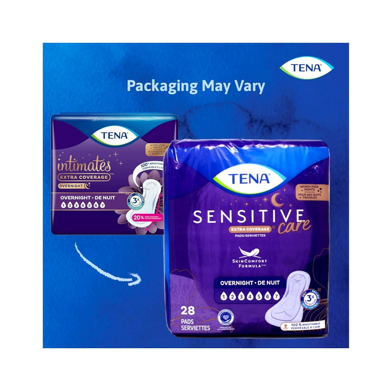 TENA Overnight Ultimate Full Coverage Overnight Pads - 3 pks of 28