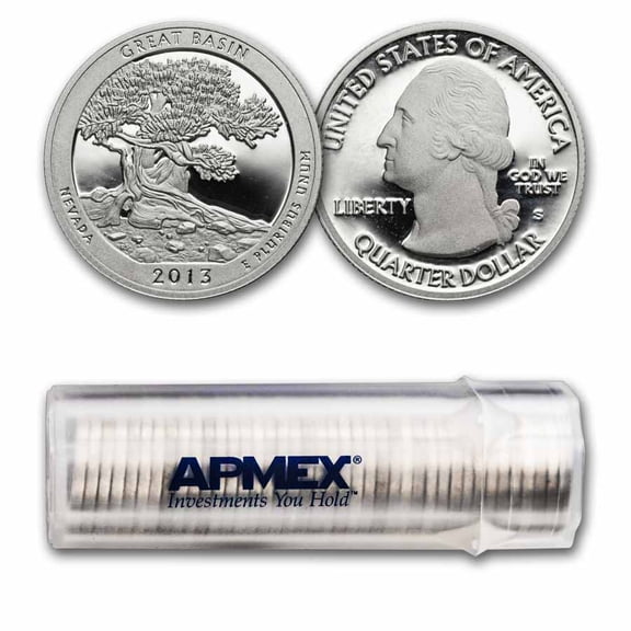 2013-S ATB Quarter Great Basin Park 40-Coin Roll Proof (Silver)