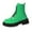 Green Middle Mid Calf Boots, variant on Mid-Calf Boots Women's Fashion Casual Lace-Up Solid Color Thick Heel Versatile Trendy Fall Winter Shoes