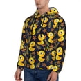 thumbnail image 3 of Kdxio Ducks Print Mens Casual Hooded Collar Drawstring Hoodies Pullover Sweatshirts Casual Long Sleeve Shirts-XX-Large, 3 of 7