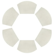 Uxcell 6pcs Wedge Placemats 18" x 12" Woven Vinyl Round Table Placemats, Beige