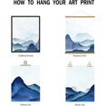 thumbnail image 7 of Mountain Canvas Prints Blue Ink Wash Mountain View Abstract Wall Art Paintings 6PCS Unframed Artwork for Bedroom Living Room Apartment Dorm Decorations colorful, 7 of 7