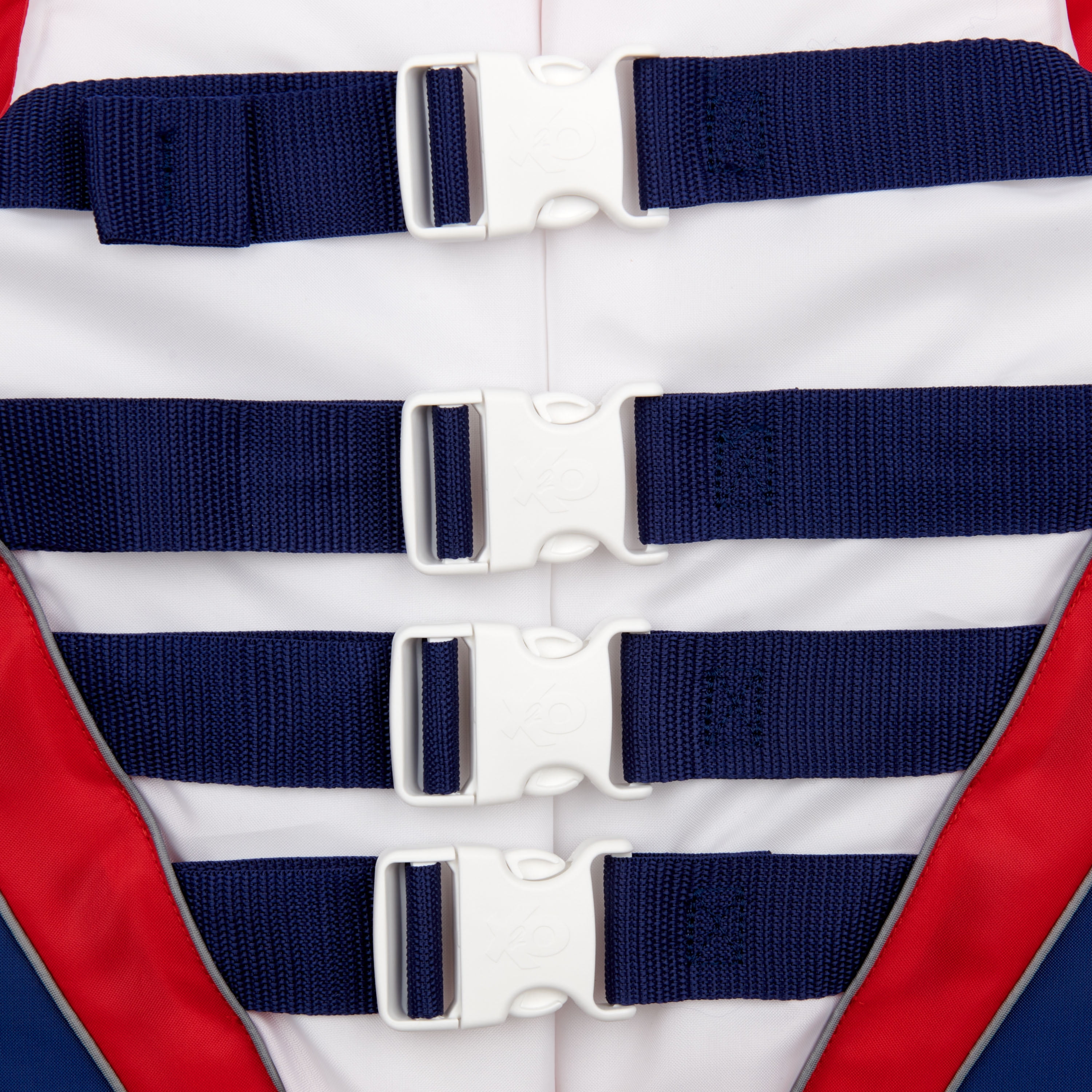 X2O Action 4 Buckle Life Vest and Jacket 2x/3x Red, White, and Blue