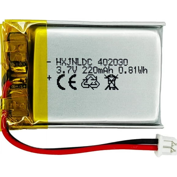 AIR-DC 3.7V 220mah 402030 Rechargeable Lithium Polymer Replacement Battery for DIY 3.7-5V Electronic Product, Bluetooth Headset, Watch