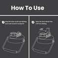 thumbnail image 3 of Insulated Water Bottle 64 oz with Straw and Dual-use Lid Half Gallon Water Jug Vacuum Stainless Steel for Workout and Sports Insulated Beer Growler with Handle Dark black, 3 of 5