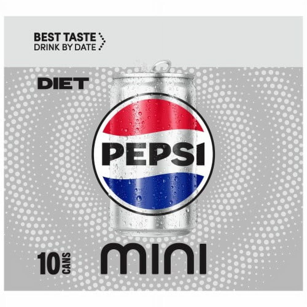 Diet Pepsi Cola Soda Pop Mini Cans 10 ct / 7.5 fl oz - Pack of 2