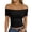 Black #006, variant on Womens Off The Shoulder Tops Going Out Cap Sleeve Y2k Fashion Sexy Ruched Crop Shirts Cute Summer Blouses 2026, L