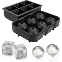 2pcs Silicone Ice Cube Trays, Reusable Ice Ball Maker with Lids, Square Flexible Ice Cube Molds for Any Drinks