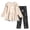 Beige-SqUT5, variant on OJSFQUFP Girls Flutter Long Sleeved Top Slim Fit Trousers for Home Outdoor Wear Casual and Stylish Bow Print Girls 2Piece Set