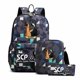 thumbnail image 1 of Set de mochilas SCPs Anime School, 3 unidades/lote para niños, 1 of 1