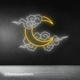 thumbnail image 2 of Glowneon Moon Cloud Neon Sign, Moon Cloud Led Light, Moon Led Wall Light, Moon Night Neon Sign, 2 of 4