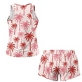 thumbnail image 4 of Xoenoiee Tropical Palm Tree Print Tankini Swimsuits for Women 2026 Two Piece Bathing Suits with Pockets Tummy Control Ruched Swim Suits with Shorts, 2XL, 4 of 7