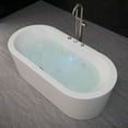thumbnail image 3 of WOODBRIDGE 67" x 32" Freestanding Bathtub Whirlpool Water Jetted and Air Bubble, B-0030 / BTS1606, 3 of 15