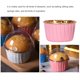thumbnail image 4 of Yuarrent 50 piezas Cupcake Liner impermeable resistente al calor hogar café restaurante panadería cocina pastel Muffin tazas para hornear suministros Herramientas y accesorios para hornear Rosa Yuarrent HA081885-05, 4 of 6