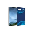 thumbnail image 1 of Compatible with Google Pixel 6A Phone Case, Blue Wave Aesthetic Artwork 53 Case Men Women, Flexible Silicone Shockproof Case for Google Pixel 6A, 1 of 1
