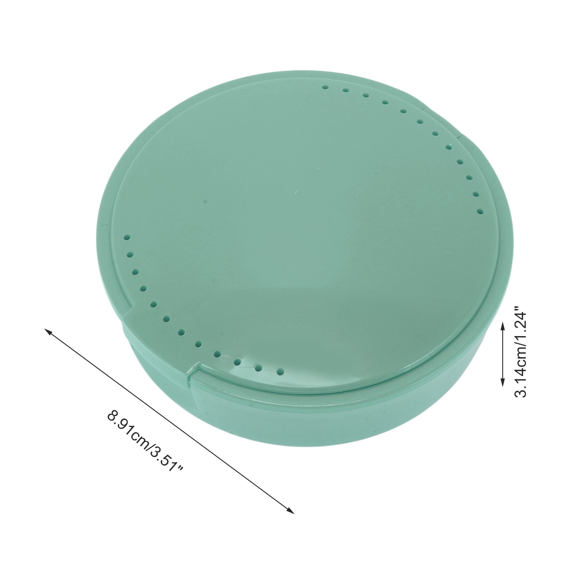 Unique Bargains Round Braces Box with Mirror 1 Pc Gray, Green