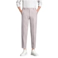 thumbnail image 2 of CQONEPT Men's Dress Pant Pleated Linen Suit Pants High Waist Straight Leg Business Casual Trousers with Pockets Gray 3XL, 2 of 5