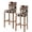 Brown, variant on Cow Patterned Bar Stool Covers Set of 2, Vintage Farmhouse Abstract Country Western Stretch Washable Bar Chair Covers with Backs, Removable Pub Counter Height Chair Cover for Kitchen Dining Room Cafe