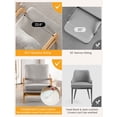 thumbnail image 4 of Mid Century Modern Accent Chairs for Living Room, 23” Wide Comfy Chair for Bedroom, Small Cozy Sherpa Reading Chairs for Adults, 108° Lounge Arm Chair Indoor with Detachable Cover, 5.5" Foam Cushion, 4 of 8