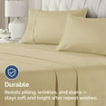 thumbnail image 5 of CGK Linens Extra Soft Pillowcases Set of 4 - King Size Hotel Luxury Breathable & Cozy 4-Piece Pillow Covers, Beige, 5 of 7
