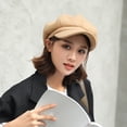 thumbnail image 6 of Bobasndm Autumn Winter Woolen Octagonal Beret For Women Black Gray Elegant Newsboy Painter Hats, 6 of 8