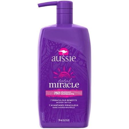 Aussie Total Miracle Shampoo, Paraben Free (Pack of 8)