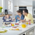 thumbnail image 4 of YYW 4-In-1 Foldable Baby High Chair,Portable Highchair with 2-Layer Dining Plate & Toy Rack,Blue, 4 of 10