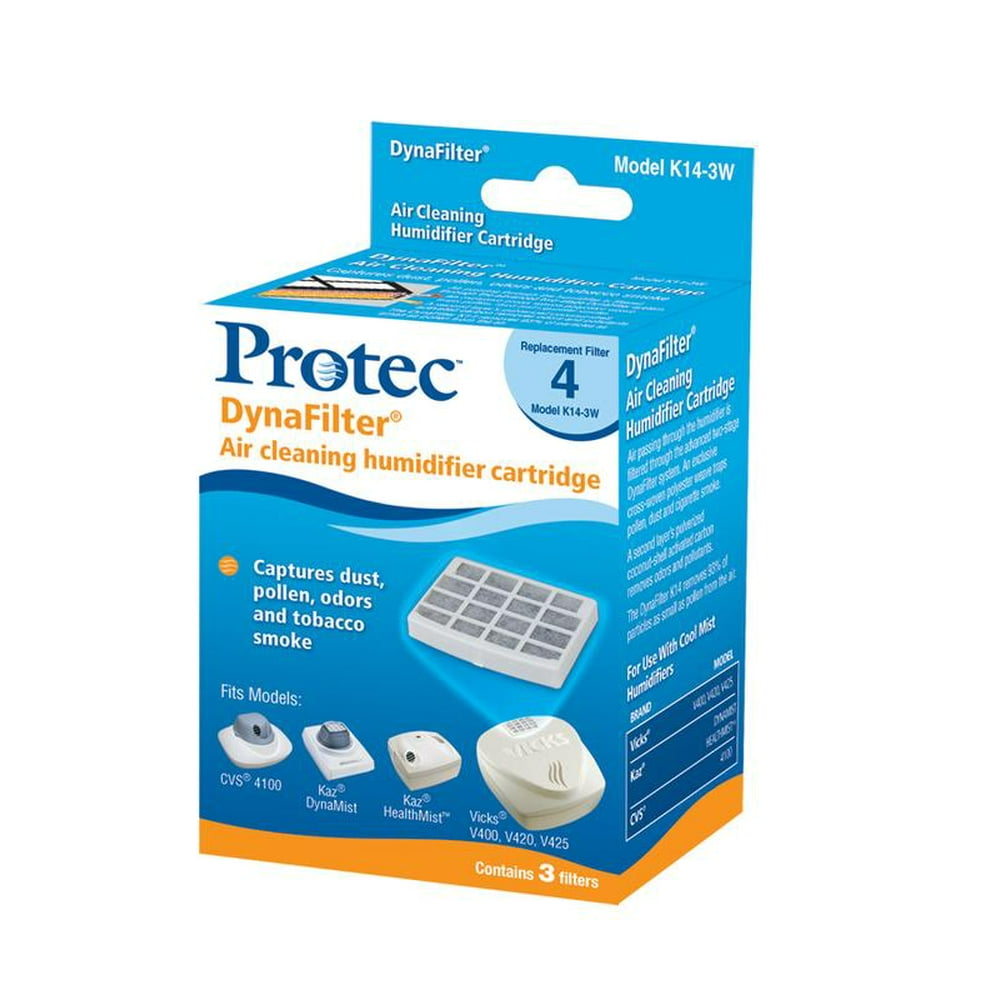 Protec DynaFilter Air Cleaning Humidifier Cartridge, 3 Pack Walmart