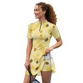 thumbnail image 3 of Psesaysky Bee Honey Print Tennis Dress for Women Golf Dresses with Pockets and Shorts Short Sleeve Quick Dry Workout Exercise Outfit 2 Pieces V-Neck Outfits with Collar, 3 of 7