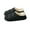 A Black A, variant on Women's Warm Fuzzy Slippers Winter House Shoes, Women's Winter Outerwear Toe Covering Slippers Fleece-Lined Warm Flat Slippers Comfy Soft Lightweight Indoor House Shoes
