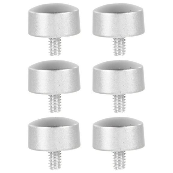 ELAYARD finials for curtain rods hanging rod ball head silver plastic and metal 6pcs