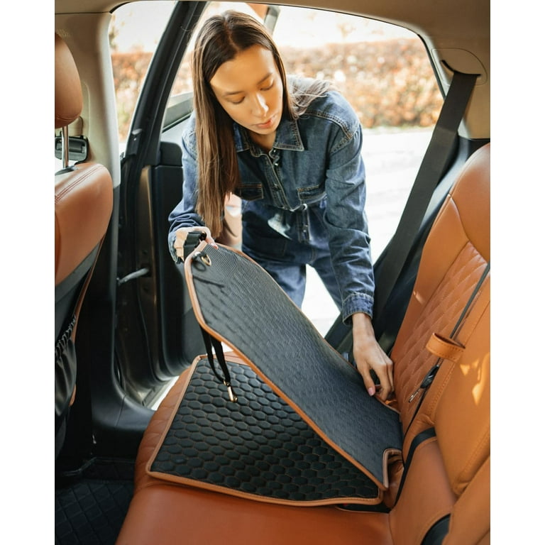 Premium Leather Car Seat Protector for Child Car Seat Cover from Dirt Scratches Infant Car Seat Protector for Back Seat Front Booster Seat Protector Under Baby Car Seat Waterproof 1pc Hexy
