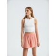 thumbnail image 3 of Linen High Waist Elastic Waist Shorts, 3 of 5