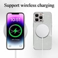 thumbnail image 2 of iPhone 13 Pro Max case, Compatible with MagSafe Luxury Glitter Bling Plating Love with Cute Heart Phone Case Full Camera Lens Protection Magnetic Case for Women Girls Back Cover(Silver), 2 of 12