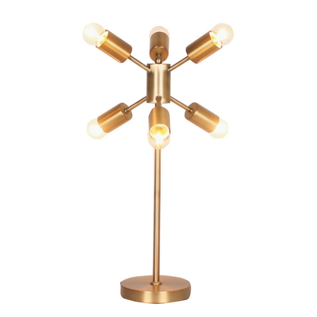 Sagebrook Home Metal 22" 6 Light Table Lamp, Gold - Kd