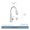 thumbnail image 6 of Moen Haelyn Single-Handle Pull-Down Sprayer Kitchen Faucet with Reflex and Power Boost in Spot Resist Stainless, 6 of 12