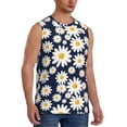 thumbnail image 2 of Kdxio Daisy Floral for Men's Muscle T-shirt,Sleeveless for Workout Running Athletic Gym Lounge Casual, 2 of 7