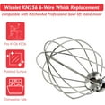 thumbnail image 3 of KN256 Stainless Steel Whisk for KitchenAid 6 Qt Bowl-Lift Stand Mixer, 6-Wire Whip Compatible with KV25, KP25, KP26, KL26, KD26, KP26, Heavy Duty 18/8 Stainless Steel, Dishwasher Safe, No Residue, 3 of 7