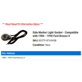 thumbnail image 2 of Side Marker Light Socket - Compatible with 1984 - 1990 Ford Bronco II 1985 1986 1987 1988 1989, 2 of 2