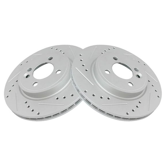 TRQ Front Performance Brake Rotors Set Premium G-Coated Fits Select 2002-2006 Mini Cooper