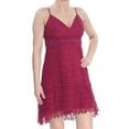 thumbnail image 2 of GUESS Womens Purple Lace Mini Party Dress S, 2 of 3
