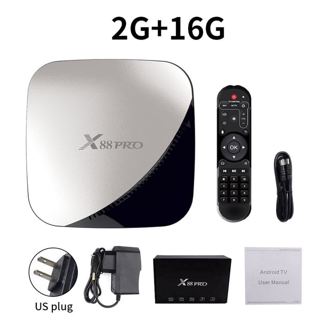 Media Player TV Set Top Box Quad-core 64 Bit CPU Home TV Network USB 3.0 Media Player 2G + 16G Enchufe de EE. UU. Yuarrent EL000227-02B